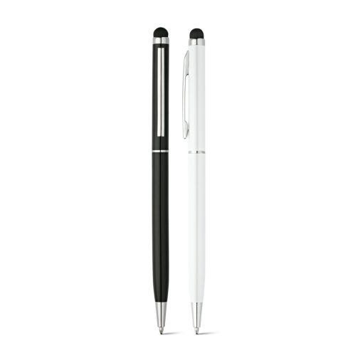 Stylo publicitaire ZOE BK en aluminium avec pointe tactile