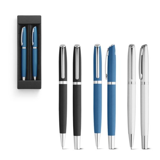 Set Stylo et Roller Aluminium Recyclé Personnalisé