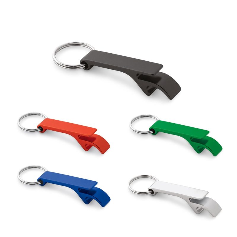 Porte-clés décapsuleur personnalisé en aluminium recyclé