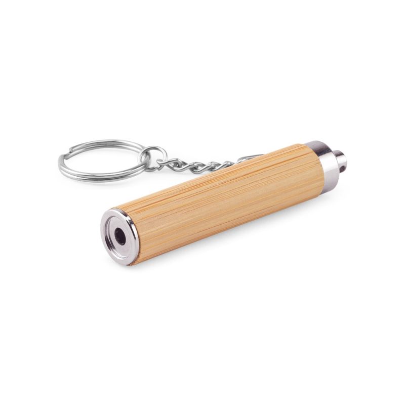 Porte-clés Bambou LED Personnalisé | Goodies Éco-responsable