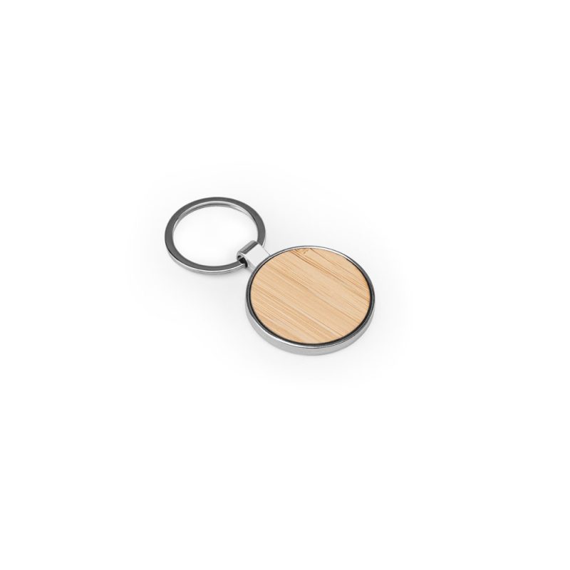 Porte-clés Gaston Round en Bambou Personnalisé | Goodies