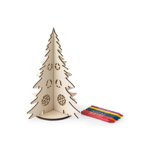 Arbre de Noël en bois à colorier personnalisé | PINERY