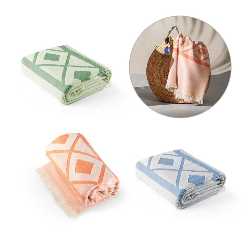 Serviette de bain personnalisée Malek en coton recyclé
