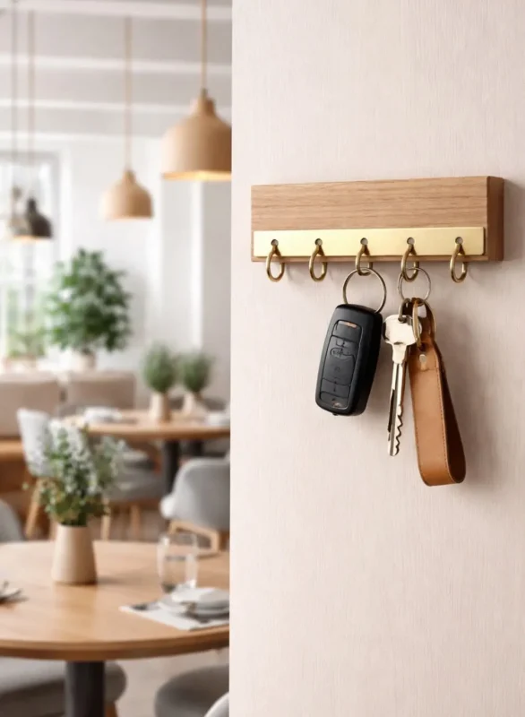 Porte-clefs dans une entreprise.