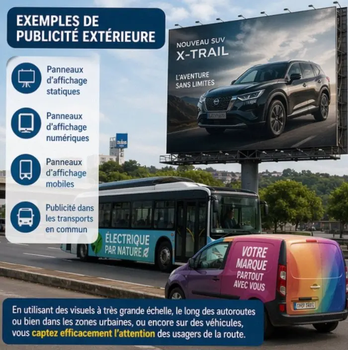 un exemple de publicité extérieure